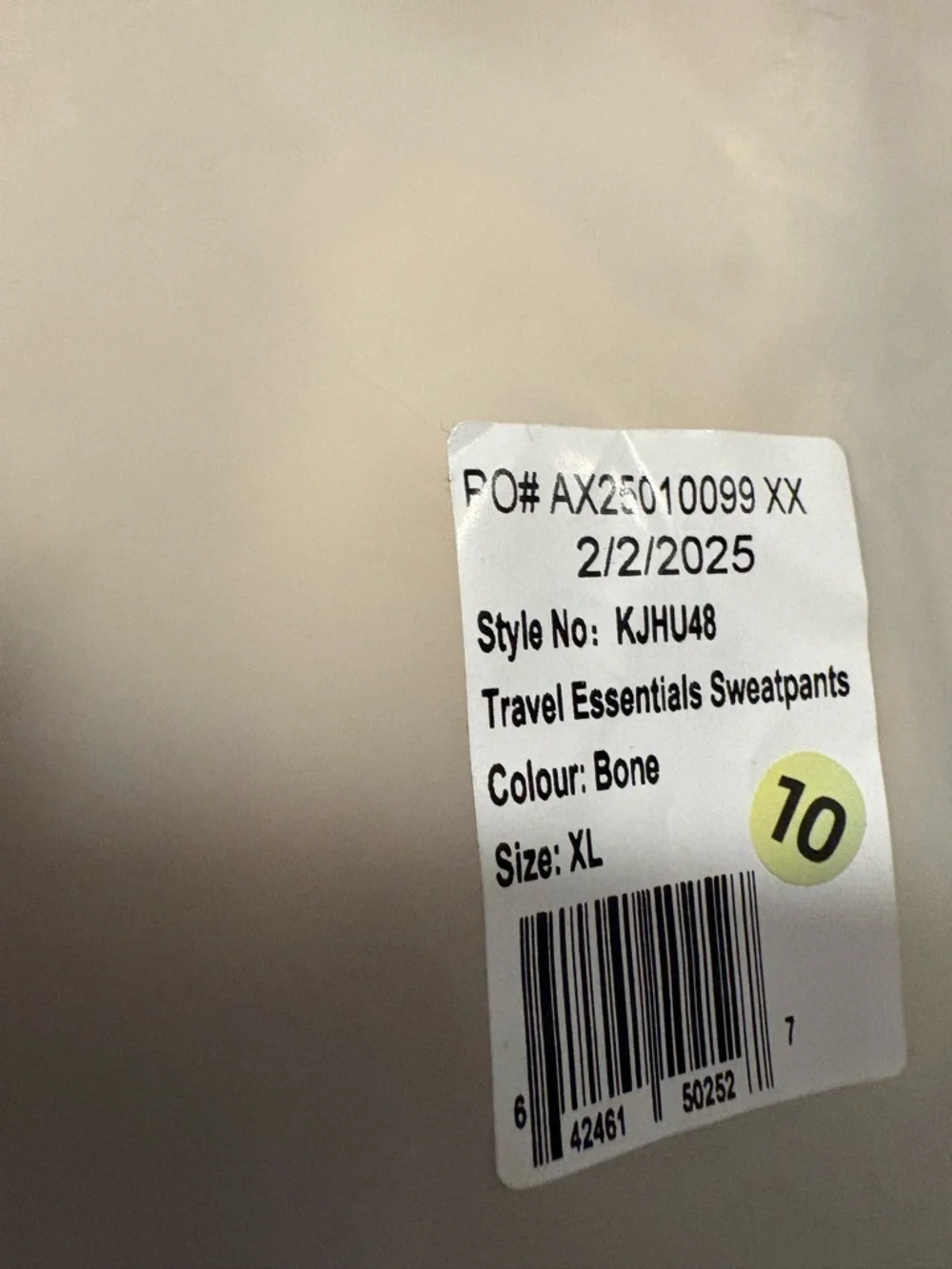 Unbranded Women's Cream Jogger Track Pants Brand New XL- PO-1/10 - Picture 8 of 8